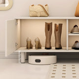 Modern Entryway Shoe Bench with Storage & Soft Cushion Image - 7