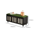 Modern Entryway Storage Bench with Cushioned Seat & Drawers #size