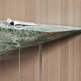 Modern Entryway Triangle Stone Clear Acrylic Base Console Table Image - 6