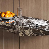 Modern Entryway Triangle Stone Clear Acrylic Base Console Table Image - 7