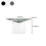 Modern Entryway Triangle Stone Clear Acrylic Base Console Table #size