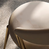 Modern Ergonomic Back Faux Leather Upholstered Dining Chair Image - 9