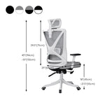 Modern Ergonomic Black Mesh Office Chair with Headrest Image - 20