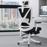 Modern Ergonomic Black Mesh Office Chair with Headrest Image - 5