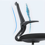 Modern Ergonomic Black Mesh Office Chair with Wheels Image - 12