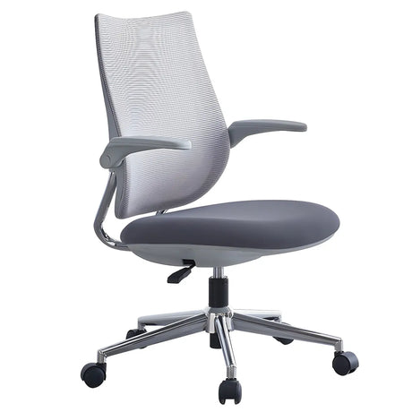 Modern Ergonomic Black Mesh Office Chair with Wheels Image - 2