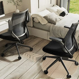 Modern Ergonomic Black Mesh Office Chair with Wheels Image - 4
