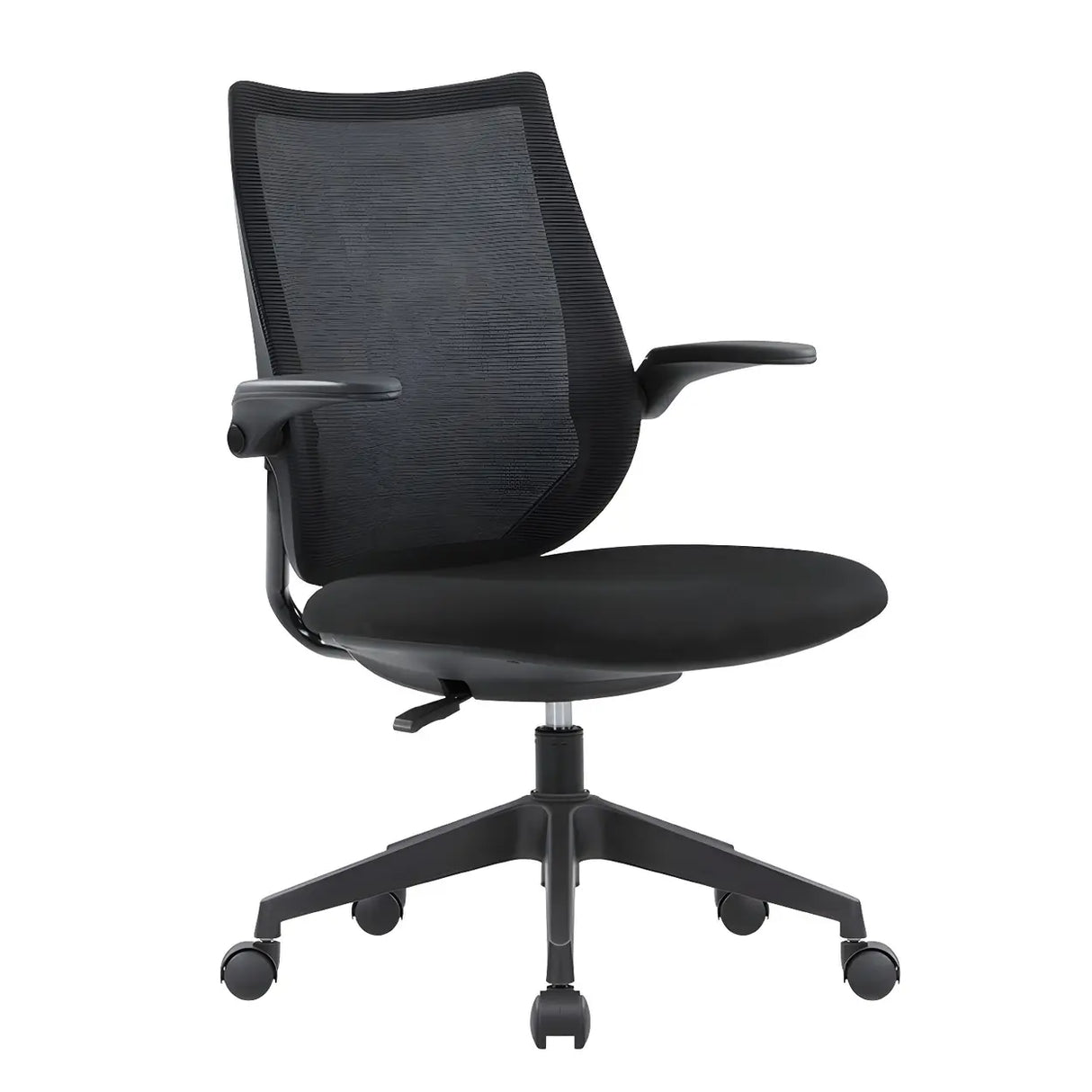 Modern Ergonomic Black Mesh Office Chair with Wheels Image - 6