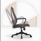 Modern Ergonomic Blue Mesh Adjustable Office Chair Image - 9