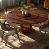 Modern Ergonomic Curved Back Leather Upholstered Arm Dining Chair Image - 6