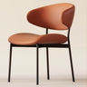 Modern Ergonomic Curved Back Upholstered Dining Chairs Image - 5