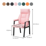 Modern Ergonomic Faux Leather Black Office Chair #size