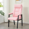 Modern Ergonomic Faux Leather Black Office Chair Image - 5