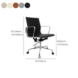 Modern Ergonomic Leather Black Adjustable Office Chair #size