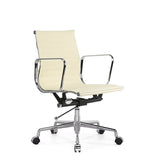 Modern Ergonomic Leather Black Adjustable Office Chair Image - 5