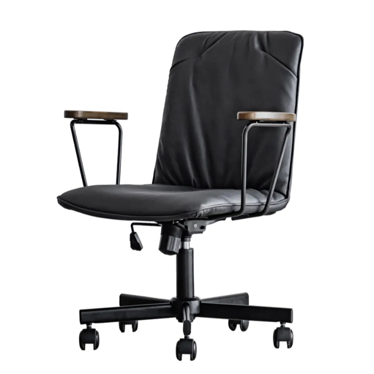 Modern Ergonomic Leather Lumbar Support Office Chair Image - 10
