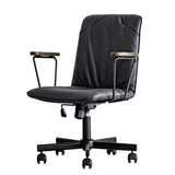 Modern Ergonomic Leather Lumbar Support Office Chair Image - 10