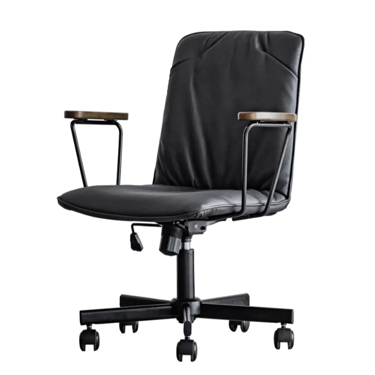Modern Ergonomic Leather Lumbar Support Office Chair Image - 10