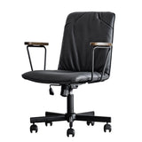 Modern Ergonomic Leather Lumbar Support Office Chair Image - 10