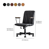 Modern Ergonomic Leather Lumbar Support Office Chair #size