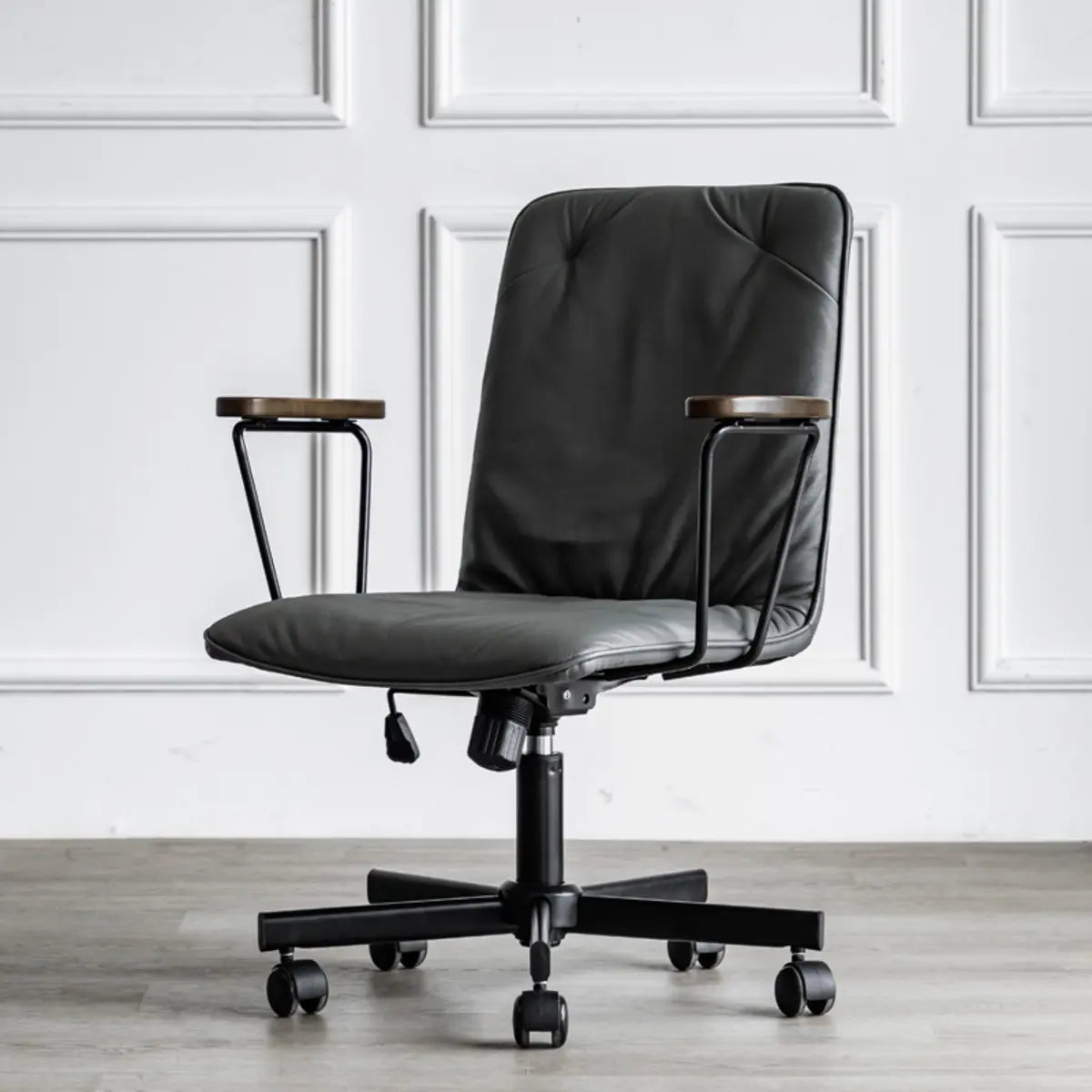 Modern Ergonomic Leather Lumbar Support Office Chair Image - 2
