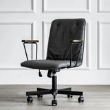 Modern Ergonomic Leather Lumbar Support Office Chair Image - 2