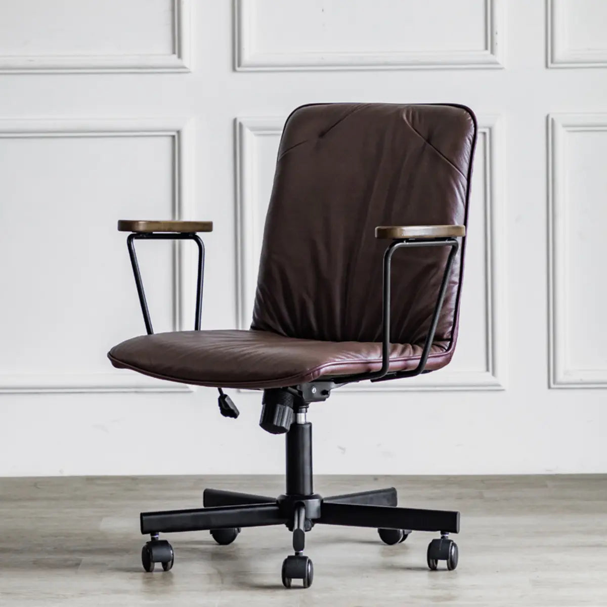 Modern Ergonomic Leather Lumbar Support Office Chair Image - 7