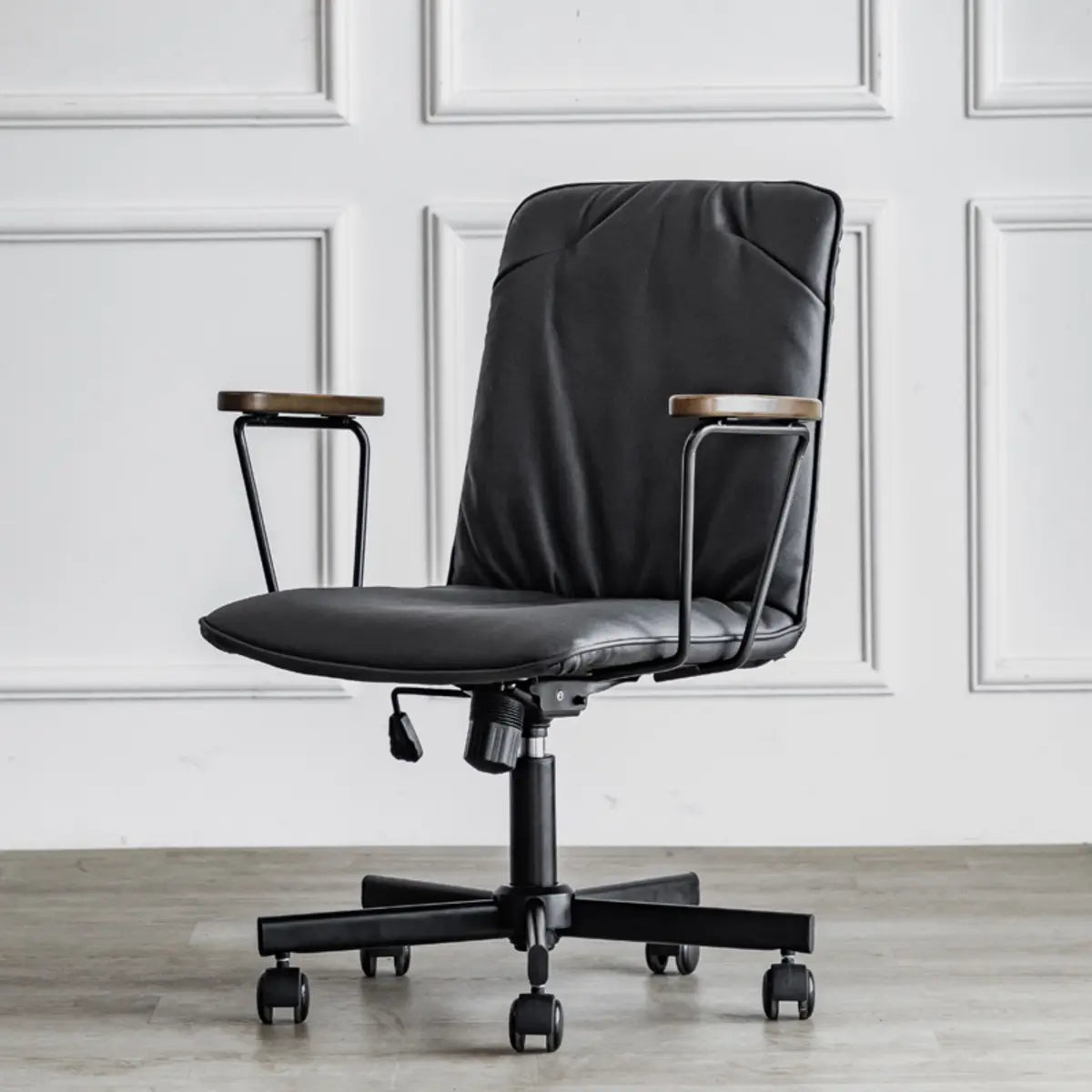 Modern Ergonomic Leather Lumbar Support Office Chair Image - 9