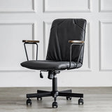 Modern Ergonomic Leather Lumbar Support Office Chair Image - 9