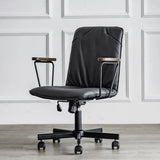 Modern Ergonomic Leather Lumbar Support Office Chair Image - 9