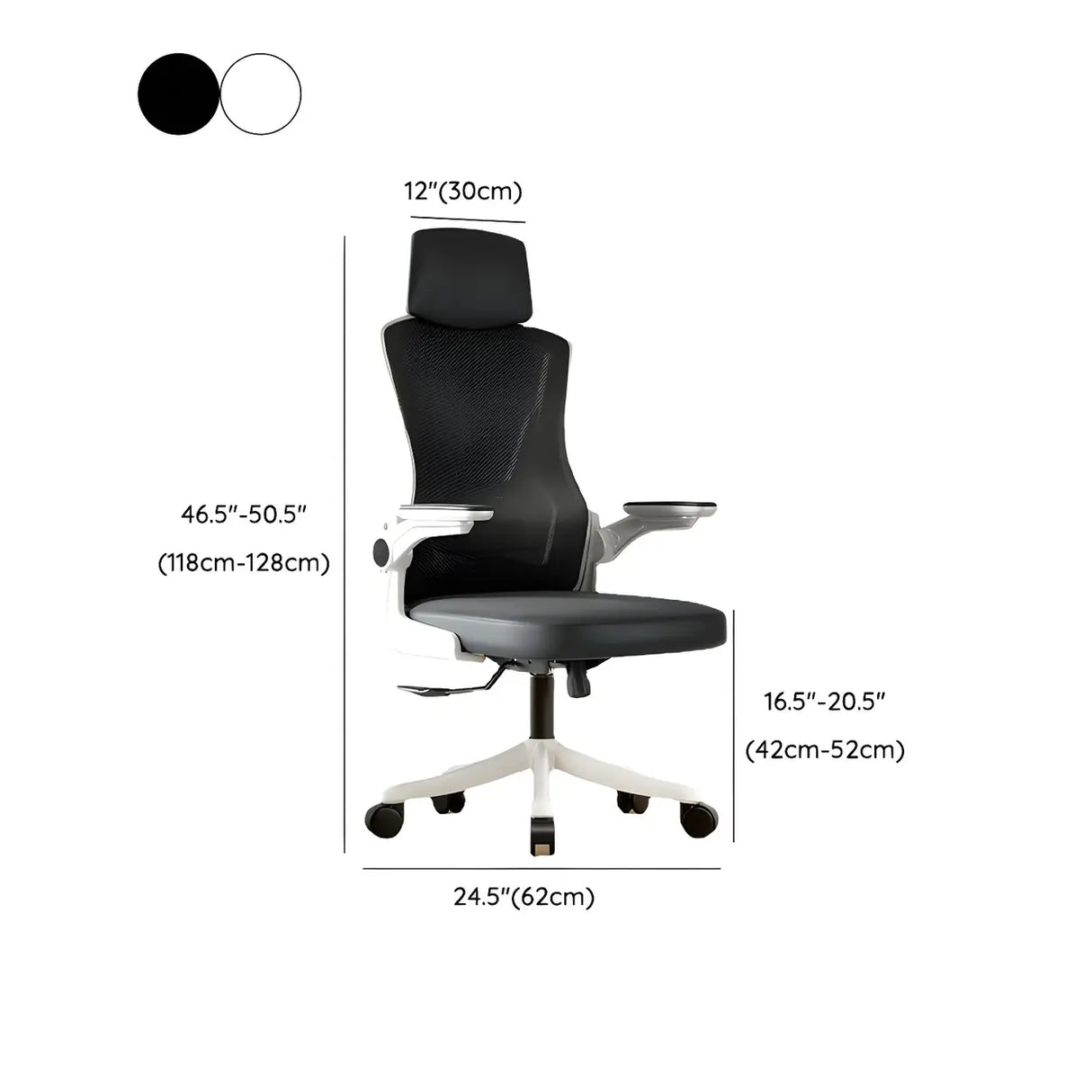 Modern Ergonomic Mesh Adjustable Arms Office Chair 