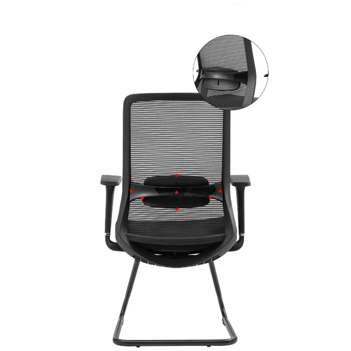 Modern Ergonomic Mesh Black Adjustable Back Office Chair Image - 10