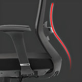 Modern Ergonomic Mesh Black Adjustable Back Office Chair Image - 7