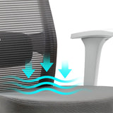 Modern Ergonomic Mesh Black Adjustable Back Office Chair Image - 8