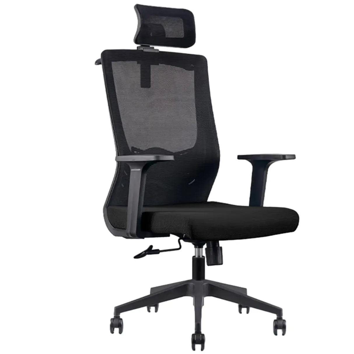 Modern Ergonomic Mesh Black Adjustable Lumbar Office Chair Image - 10