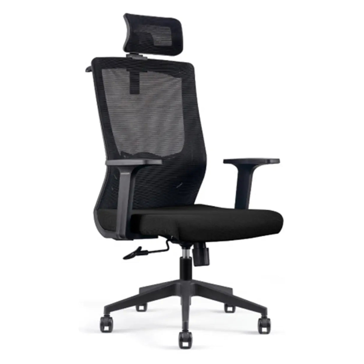 Modern Ergonomic Mesh Black Adjustable Lumbar Office Chair Image - 2