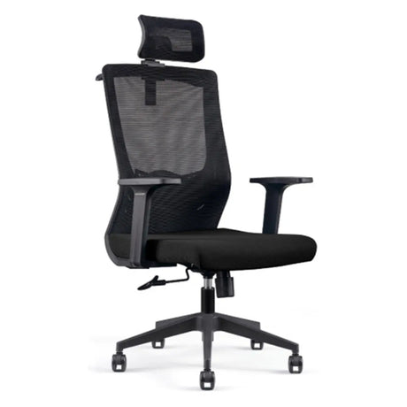 Modern Ergonomic Mesh Black Adjustable Lumbar Office Chair Image - 2