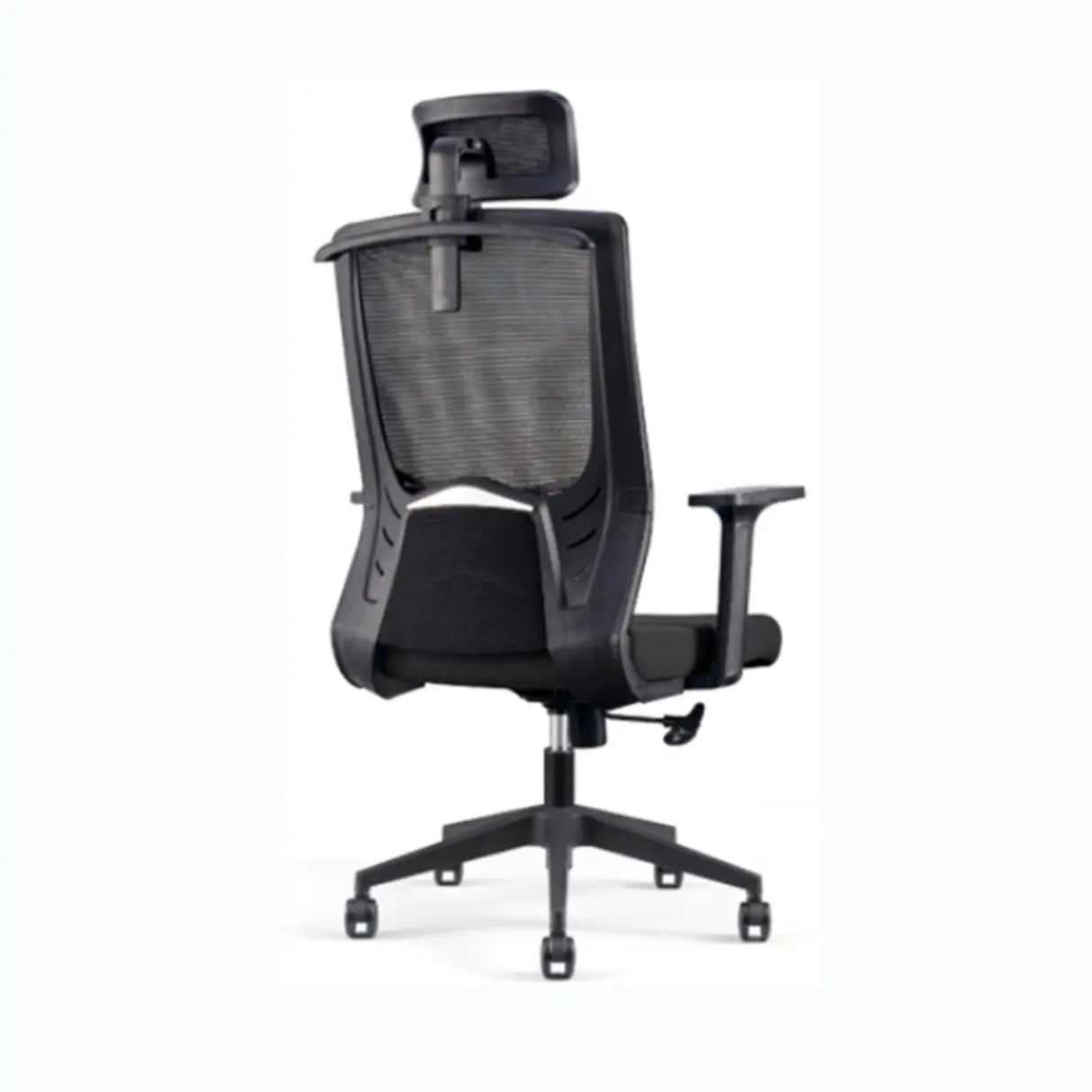 Modern Ergonomic Mesh Black Adjustable Lumbar Office Chair Image - 4