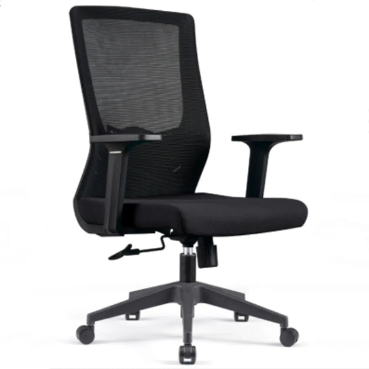 Modern Ergonomic Mesh Black Adjustable Lumbar Office Chair Image - 5