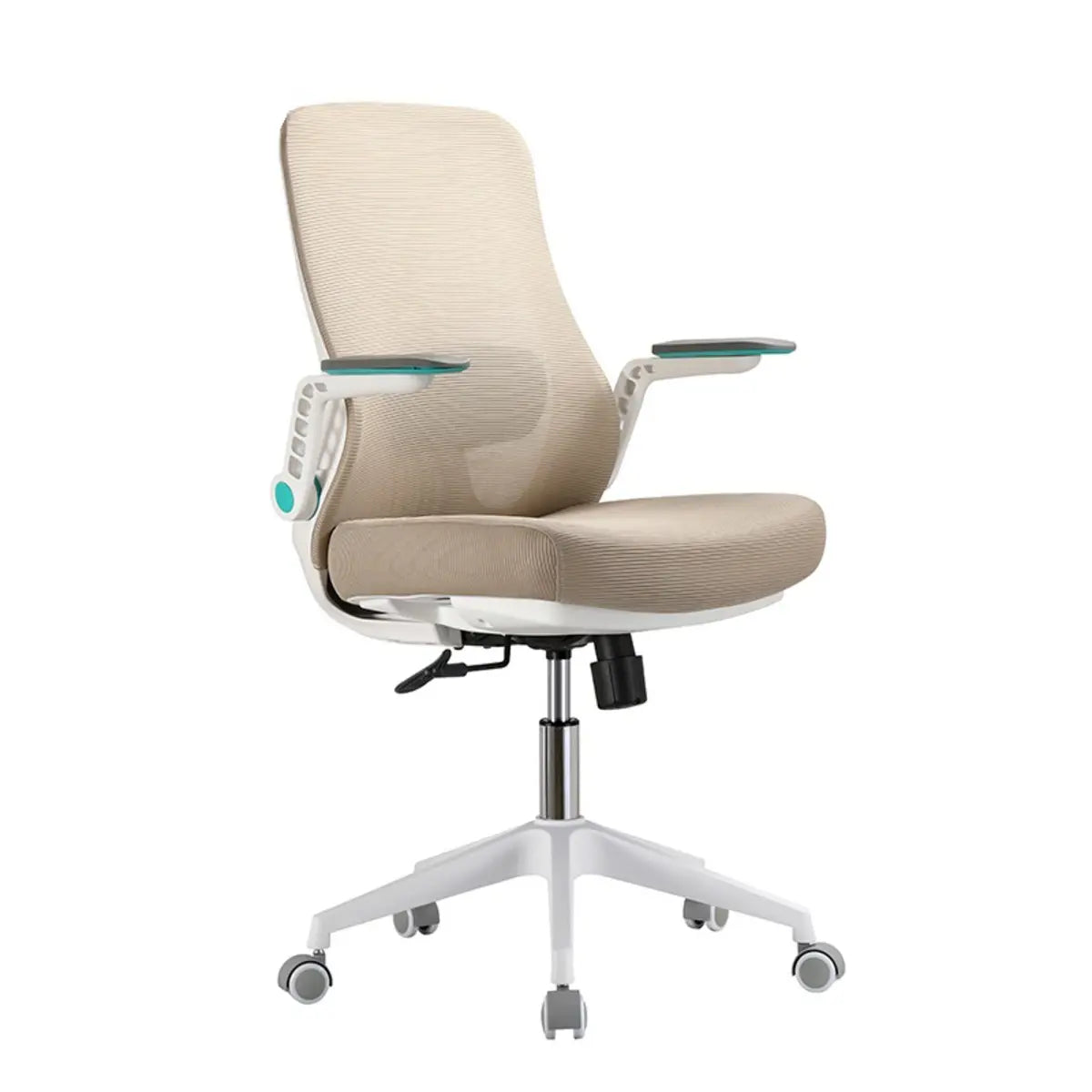 Modern Ergonomic Mesh Blue Office Chair with Wheels Image - 3