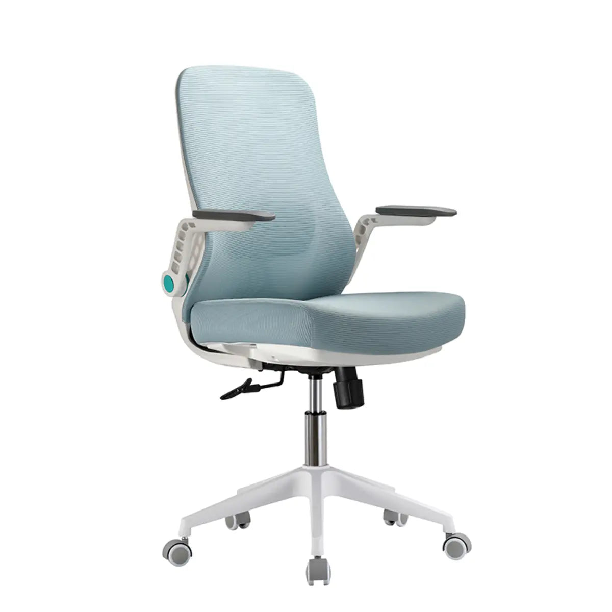 Modern Ergonomic Mesh Blue Office Chair with Wheels Image - 8