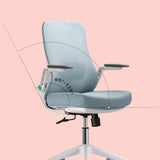 Modern Ergonomic Mesh Blue Office Chair with Wheels Image - 9