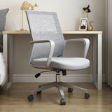 Modern Ergonomic Mesh Grey Office Chair with Wheels Image - 1