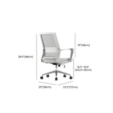 Modern Ergonomic Mesh Grey Office Chair with Wheels #size