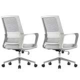 Modern Ergonomic Mesh Grey Office Chair with Wheels Image - 2