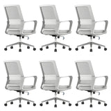 Modern Ergonomic Mesh Grey Office Chair with Wheels Image - 6