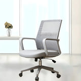 Modern Ergonomic Mesh Grey Office Chair with Wheels Image - 7