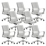 Modern Ergonomic Mesh Grey Office Chair with Wheels Image - 8