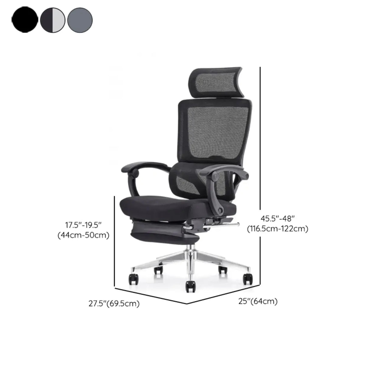 Modern Ergonomic Mesh High-Back Swivel Office Chair 