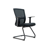 Modern Ergonomic Mesh Office Chair with Black Arms Image - 2
